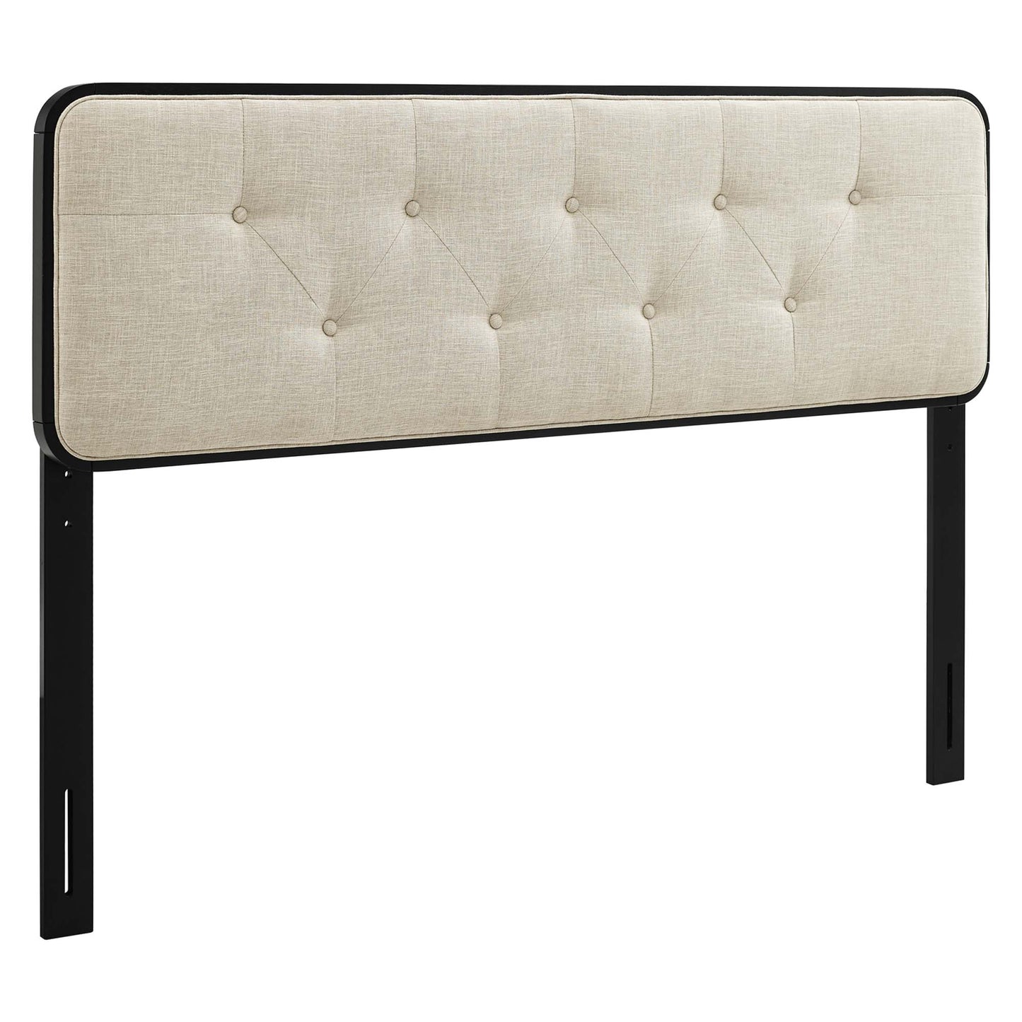 Collins Tufted Fabric and Wood Full Headboard