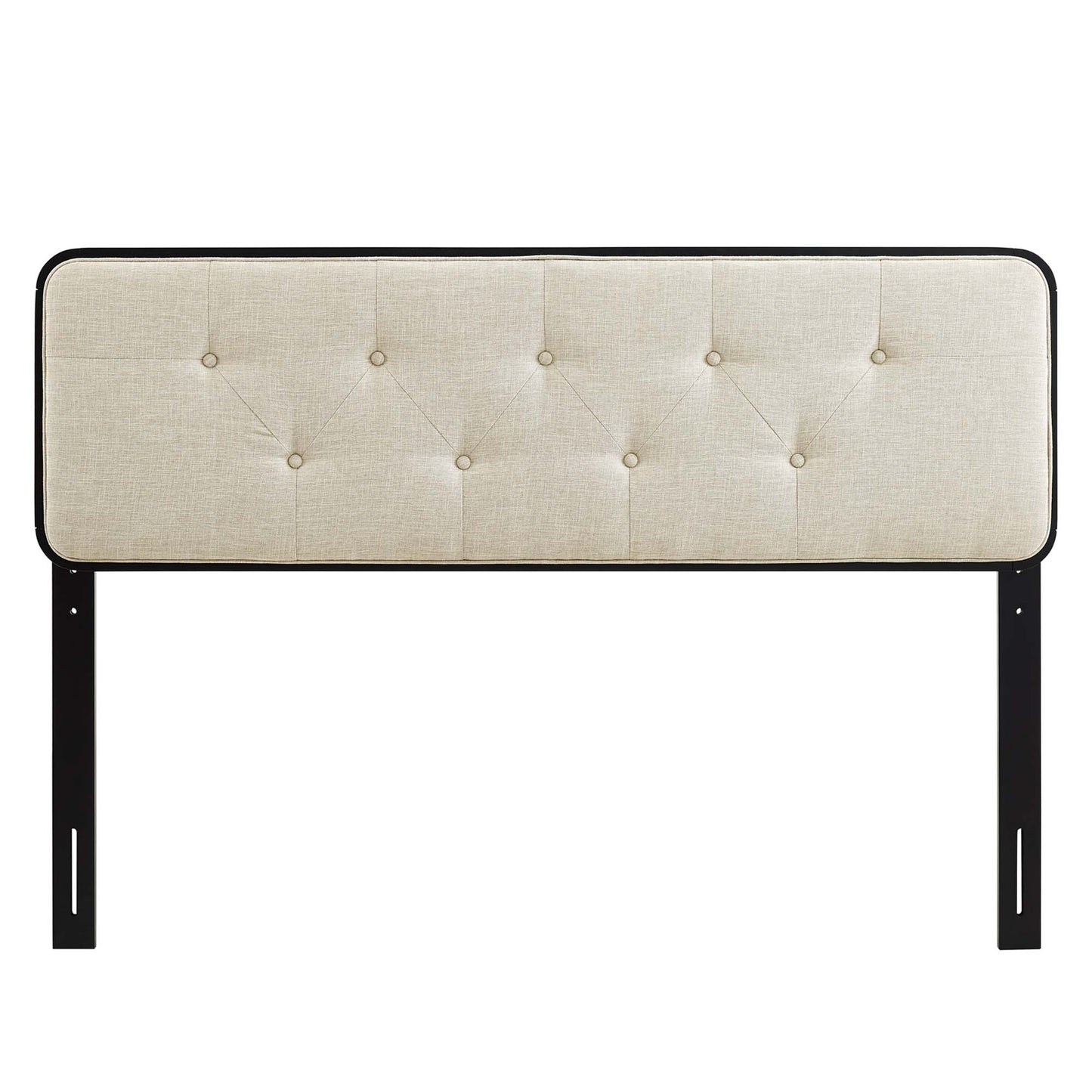 Collins Tufted Fabric and Wood Full Headboard