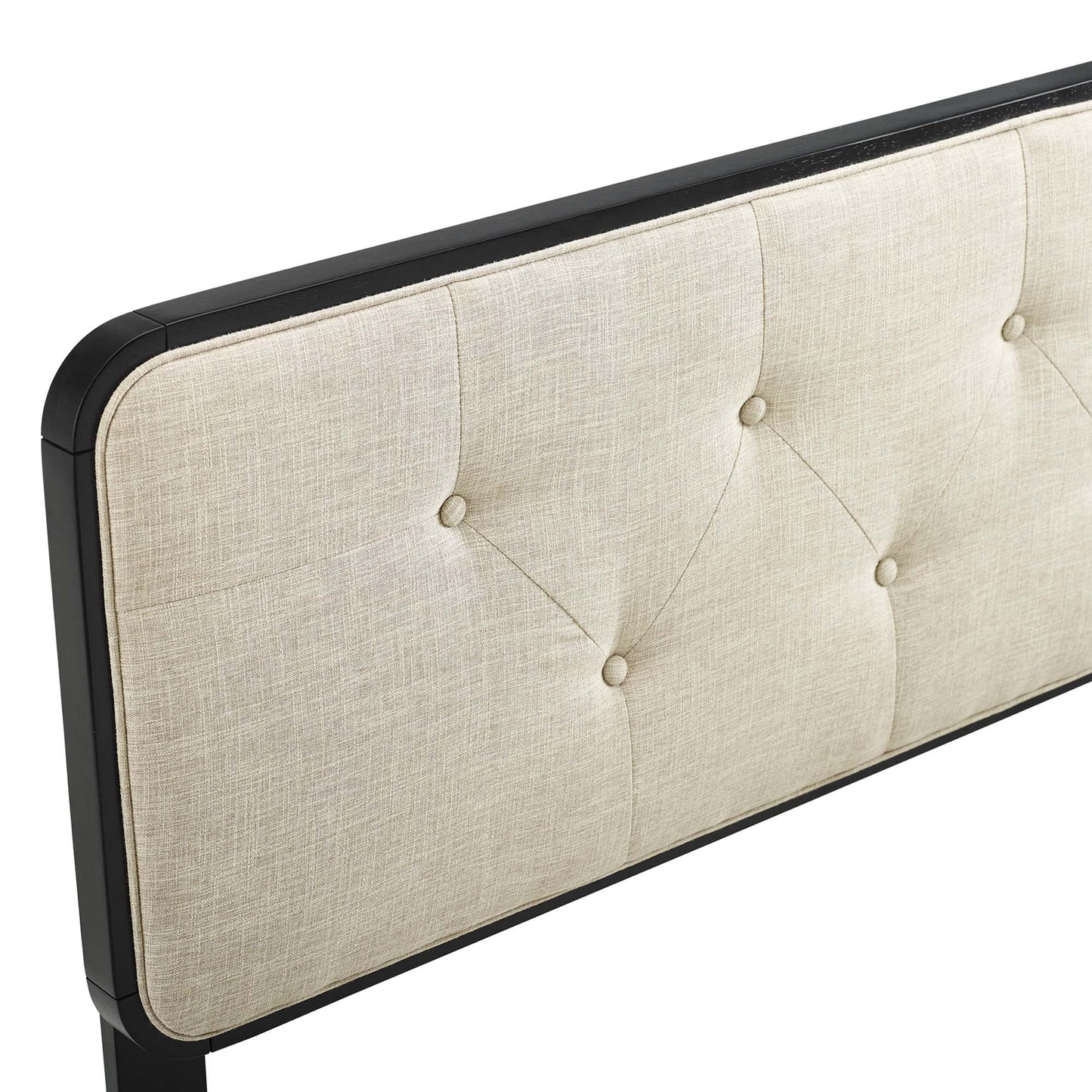 Collins Tufted Fabric and Wood Full Headboard