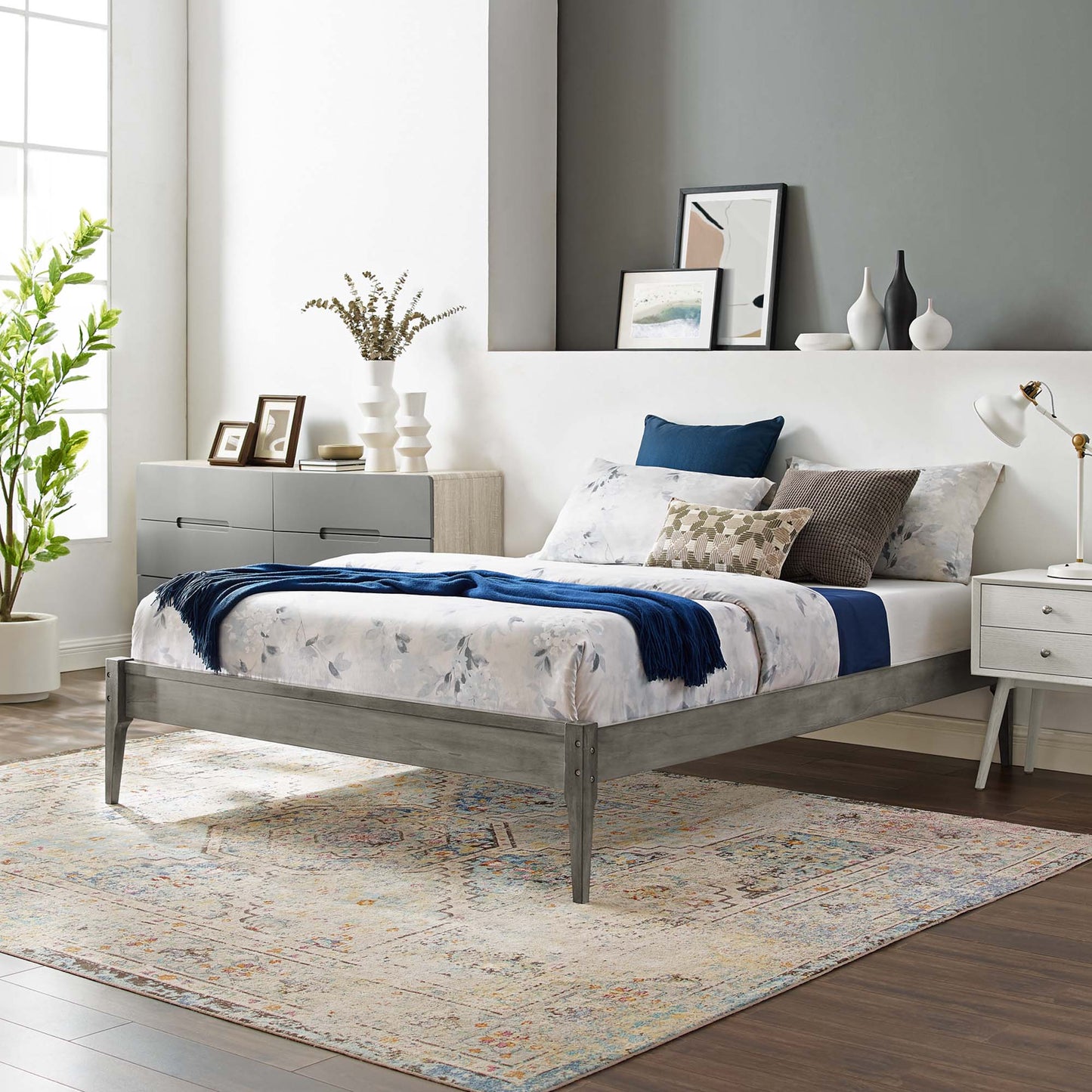 June Wood Twin Platform Bed Frame