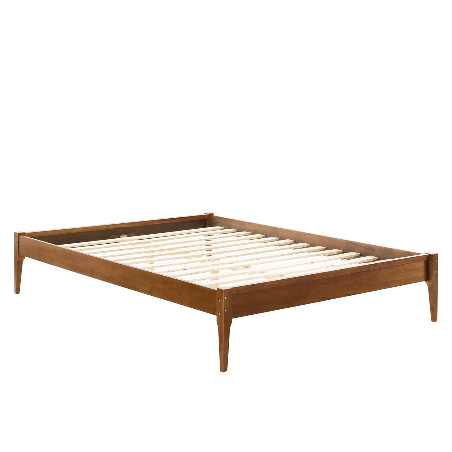 June Wood Full Platform Bed Frame