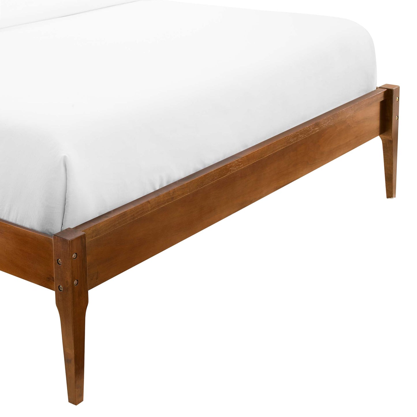 June Wood Full Platform Bed Frame