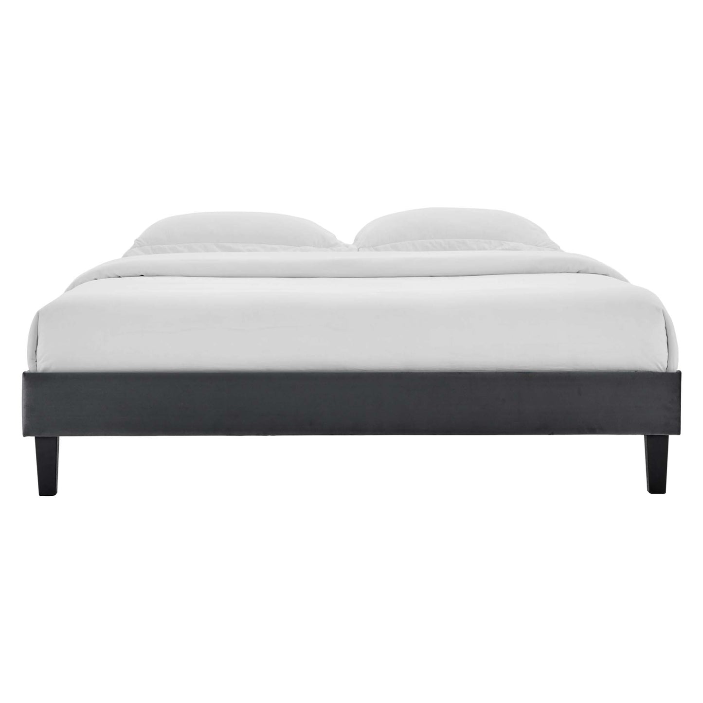 Reign Performance Velvet King Platform Bed Frame