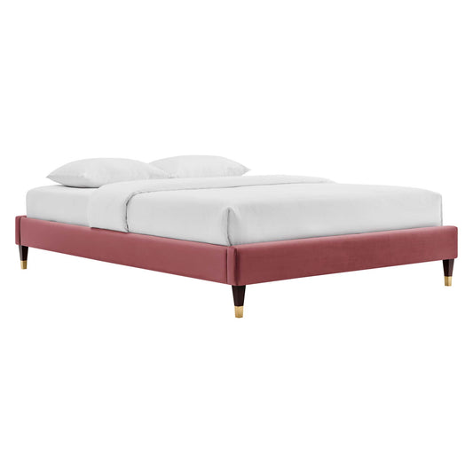 Harlow Performance Velvet Full Platform Bed Frame