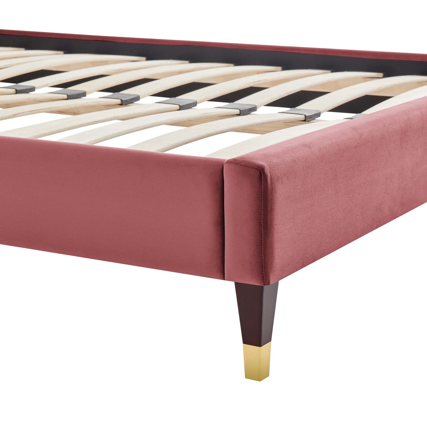 Harlow Performance Velvet Full Platform Bed Frame