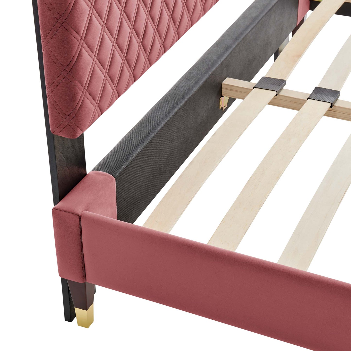 Harlow Performance Velvet Full Platform Bed Frame