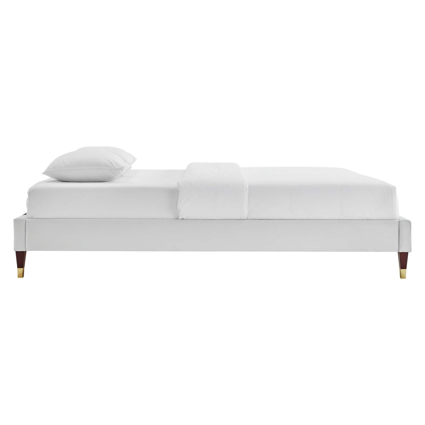 Harlow Performance Velvet Full Platform Bed Frame