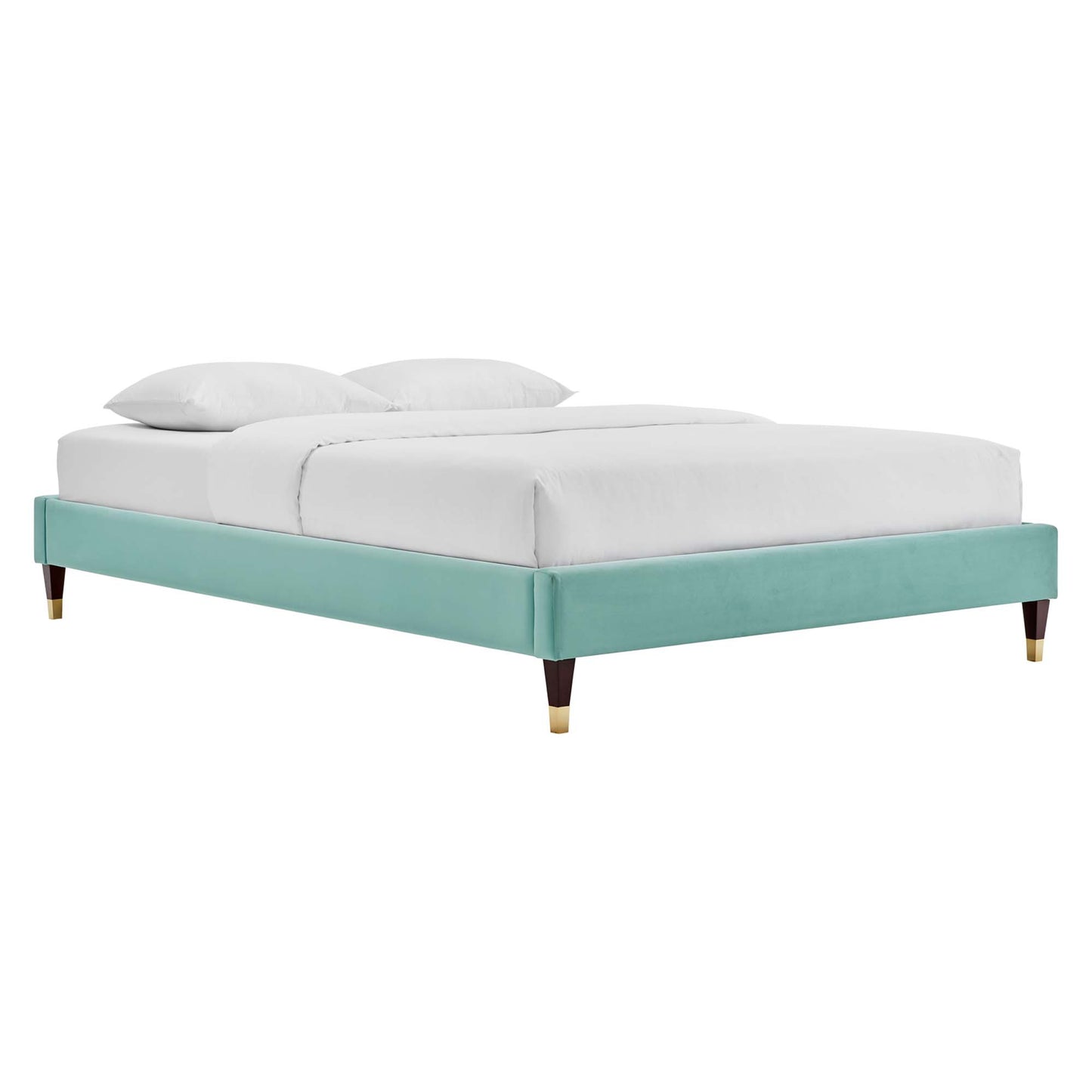 Harlow Performance Velvet Full Platform Bed Frame