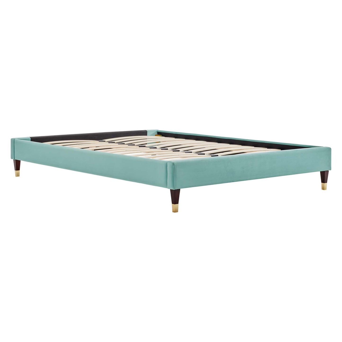 Harlow Performance Velvet Full Platform Bed Frame