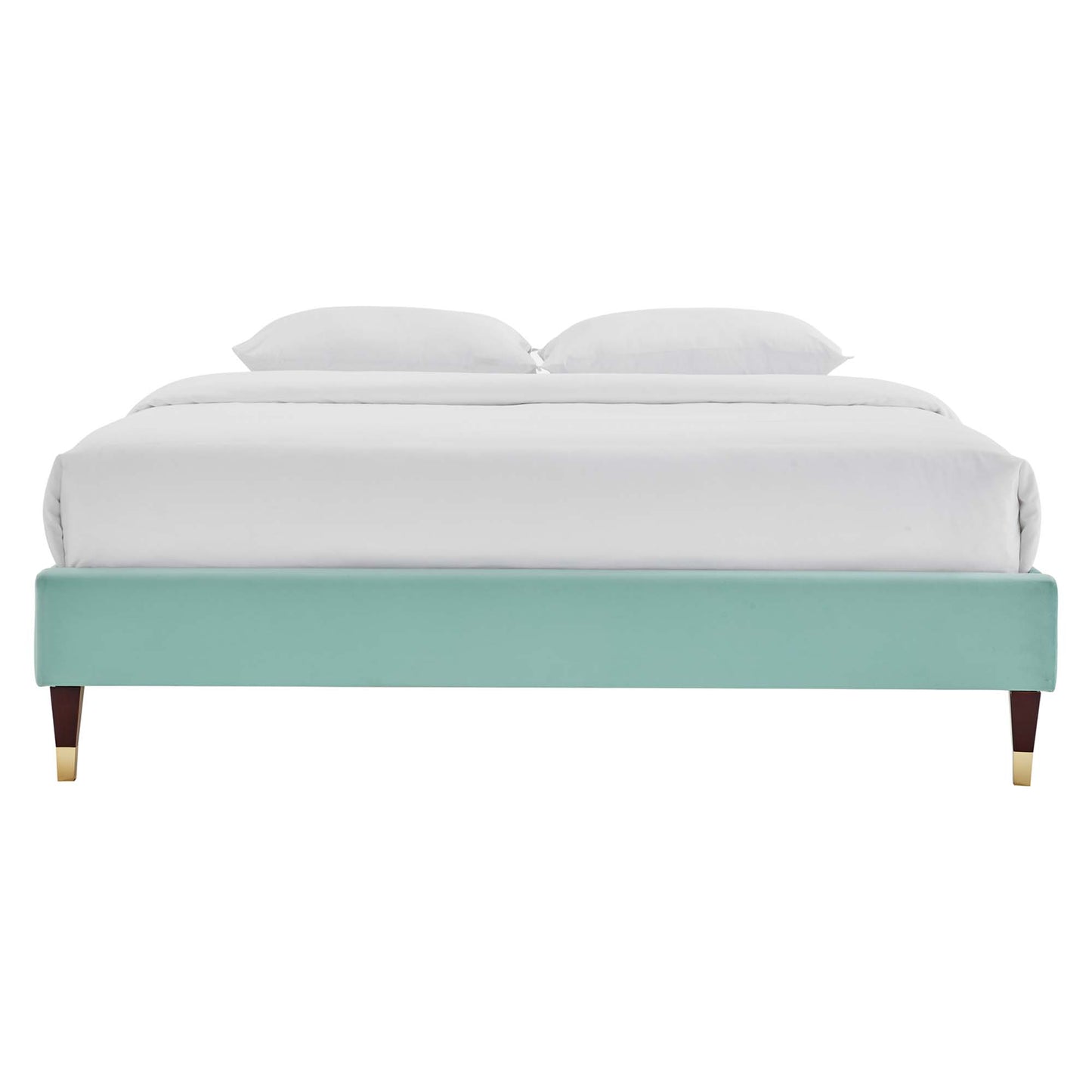 Harlow Performance Velvet Full Platform Bed Frame