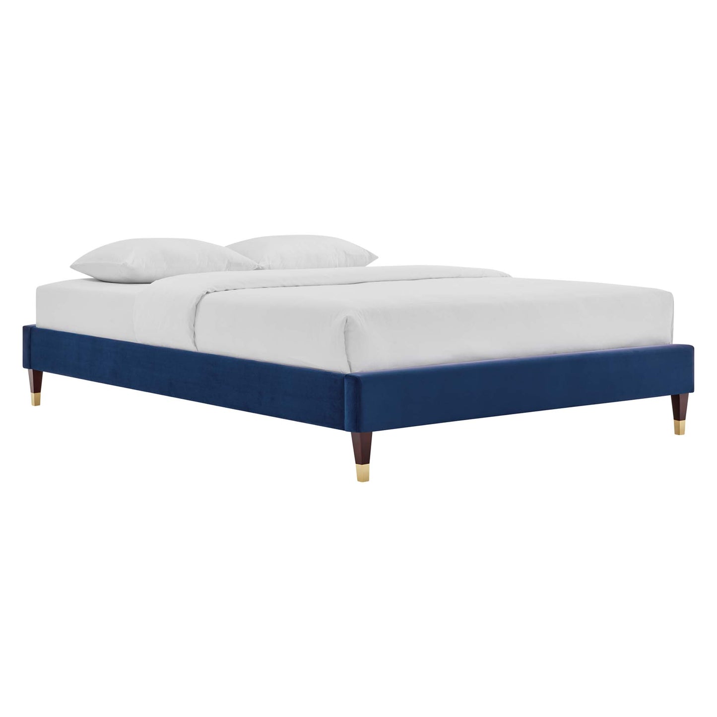 Harlow Performance Velvet Full Platform Bed Frame