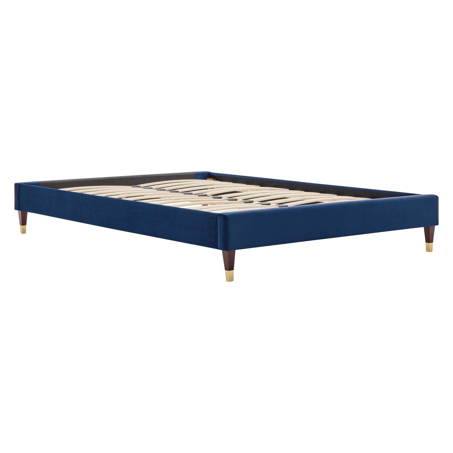 Harlow Performance Velvet Full Platform Bed Frame