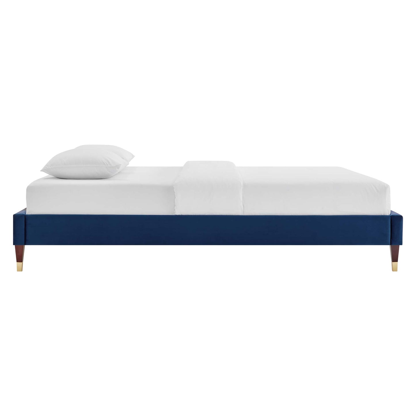 Harlow Performance Velvet Full Platform Bed Frame