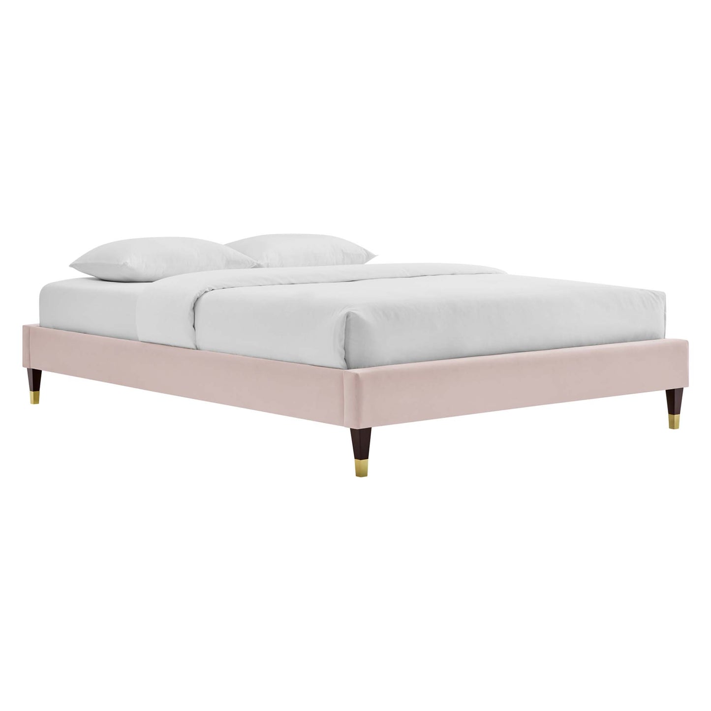 Harlow Performance Velvet Full Platform Bed Frame