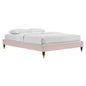 Harlow Performance Velvet Full Platform Bed Frame