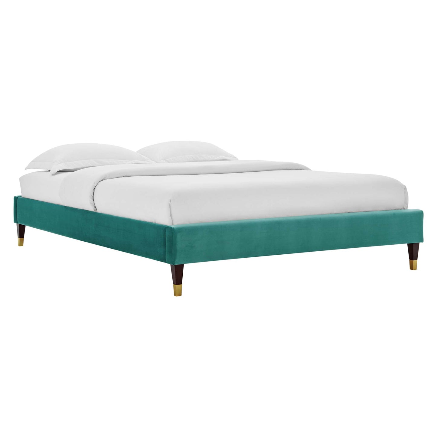 Harlow Performance Velvet Full Platform Bed Frame