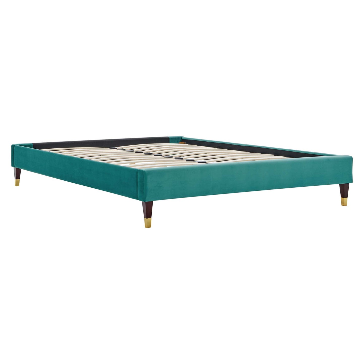 Harlow Performance Velvet Full Platform Bed Frame