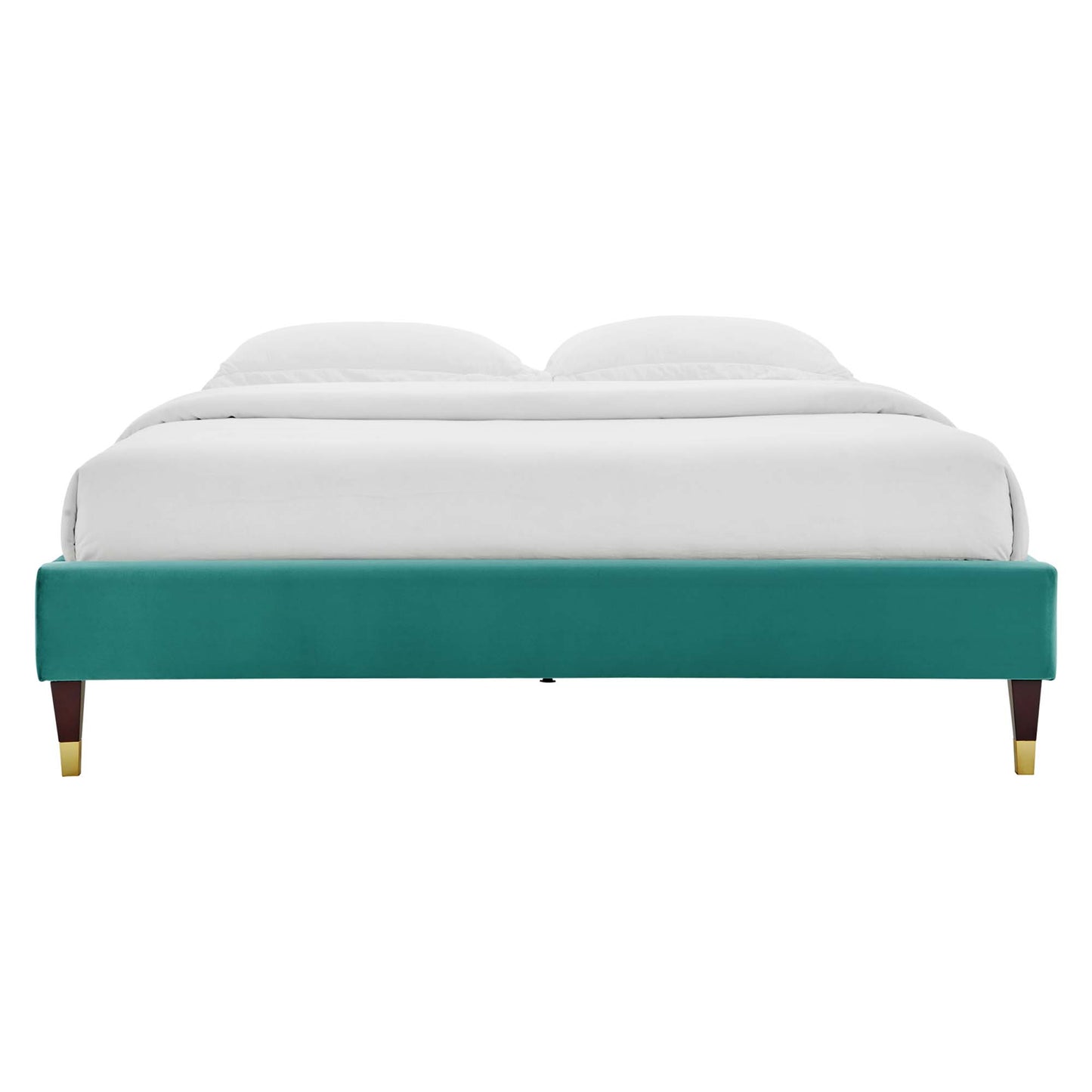 Harlow Performance Velvet Full Platform Bed Frame