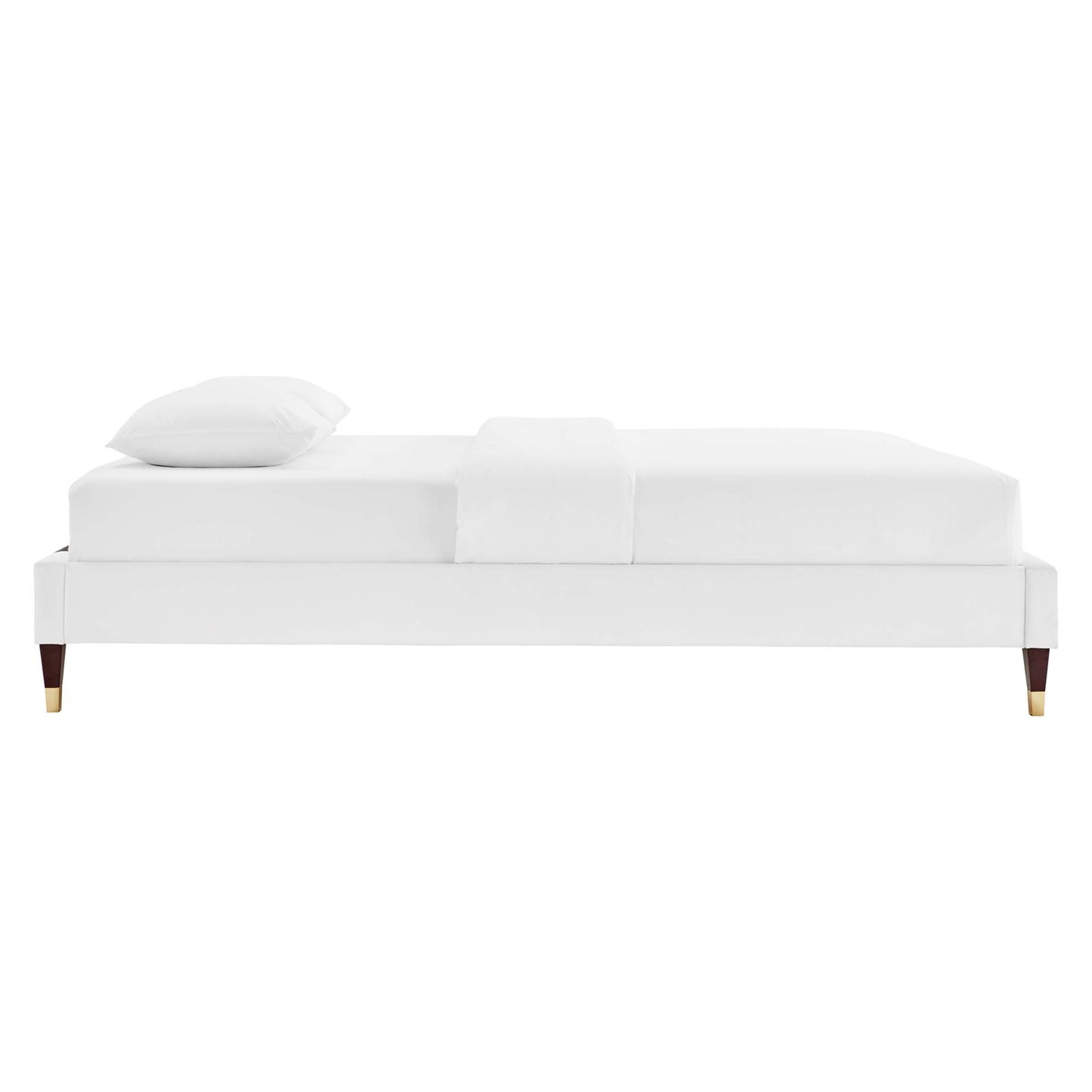 Harlow Performance Velvet Full Platform Bed Frame