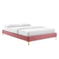 Sutton Performance Velvet Queen Bed Frame