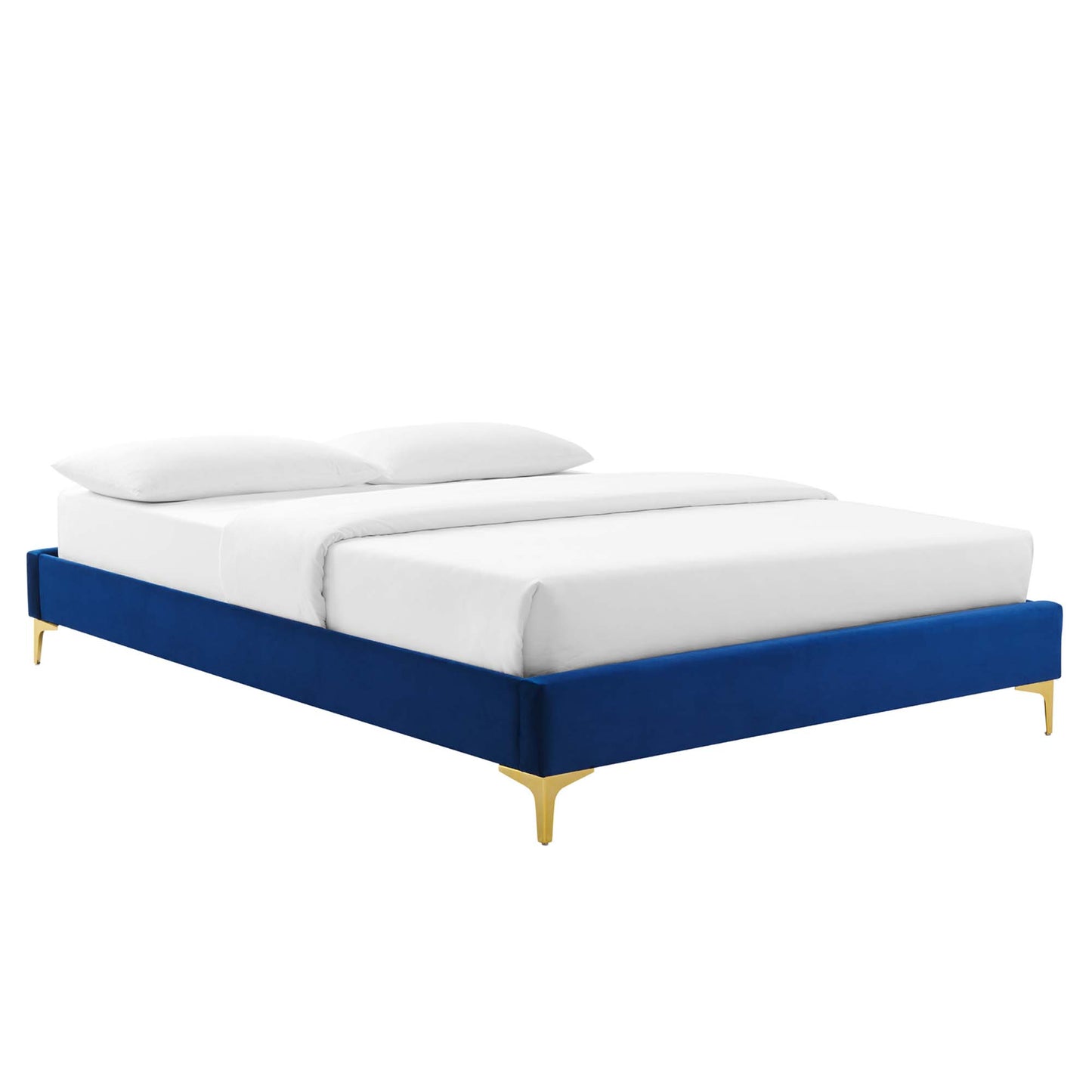 Sutton Performance Velvet Queen Bed Frame