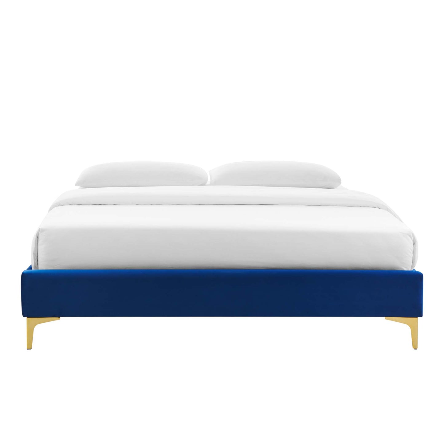 Sutton Performance Velvet Queen Bed Frame