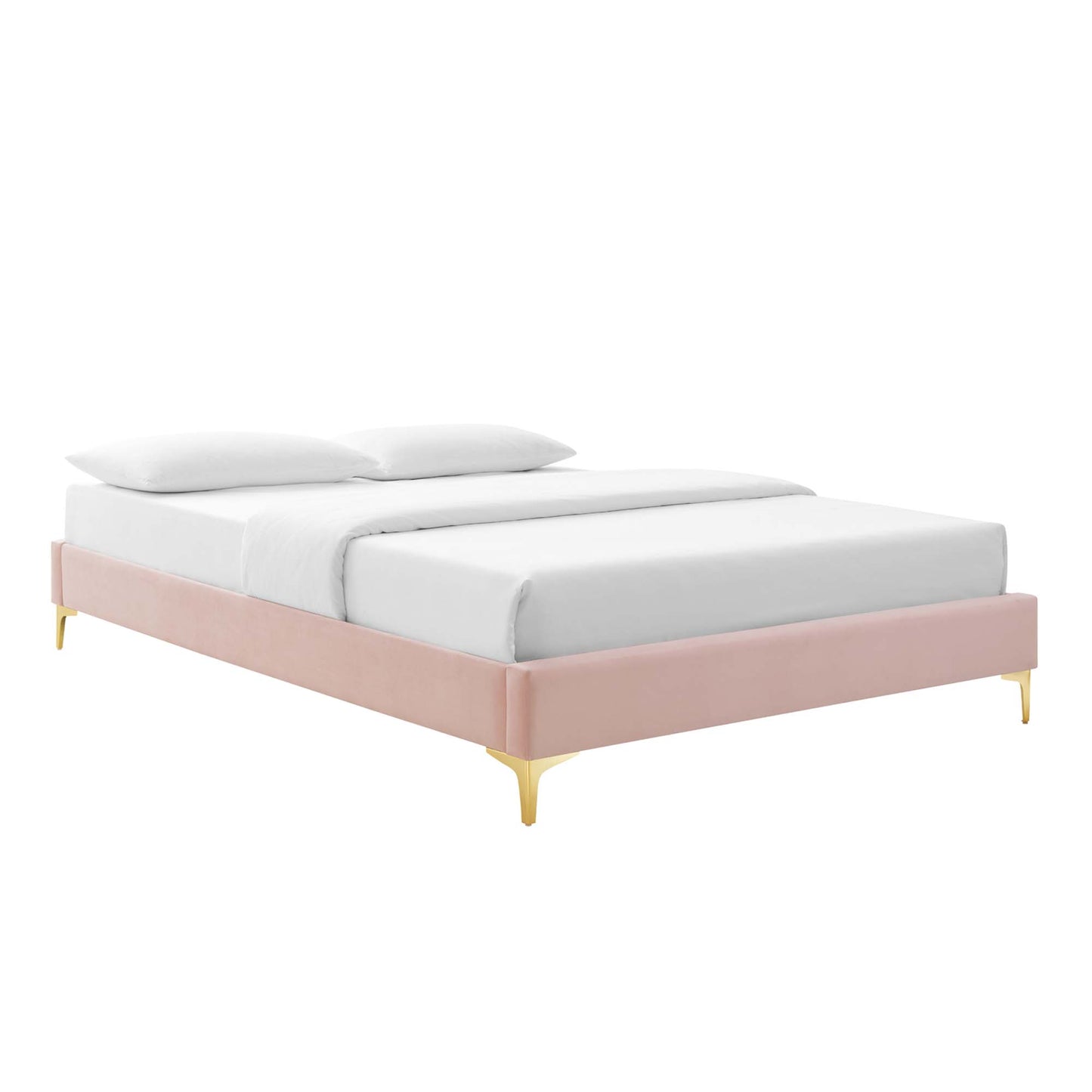 Sutton Performance Velvet Queen Bed Frame