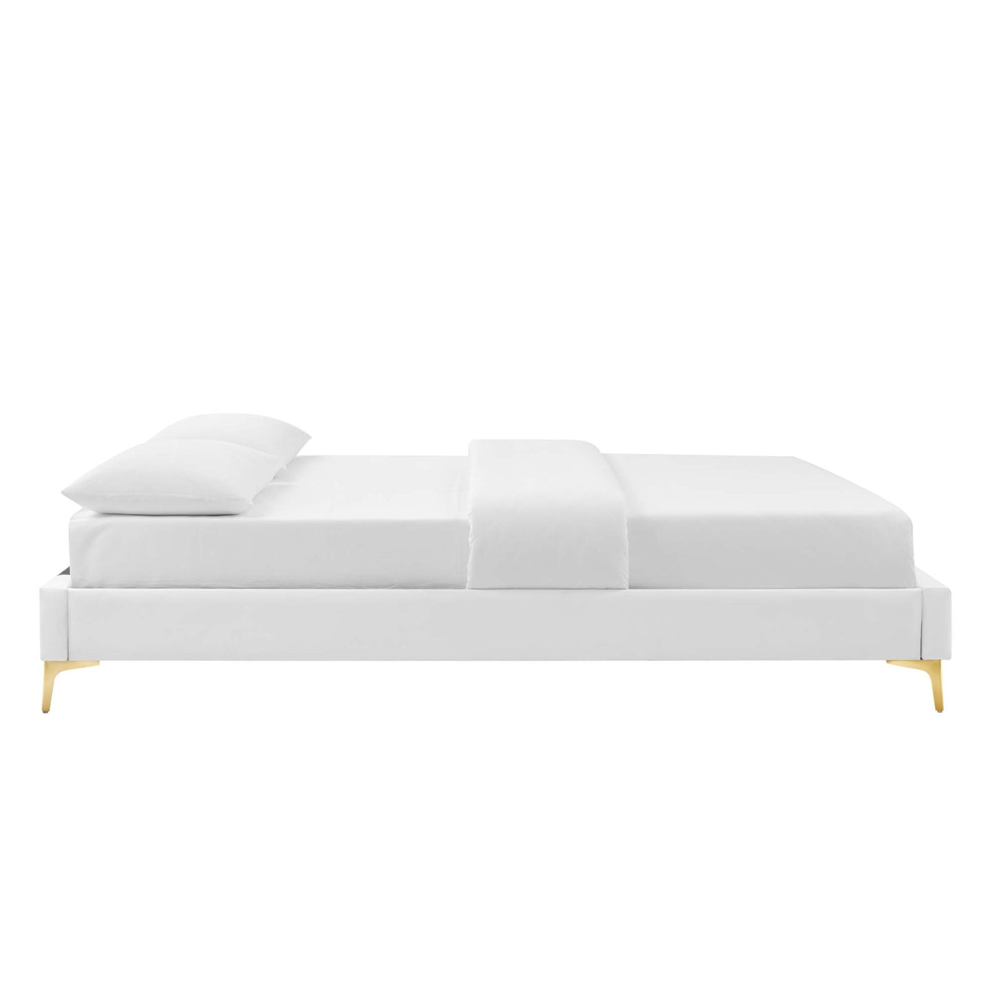 Sutton Performance Velvet Queen Bed Frame