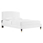 Alessi Performance Velvet Queen Platform Bed