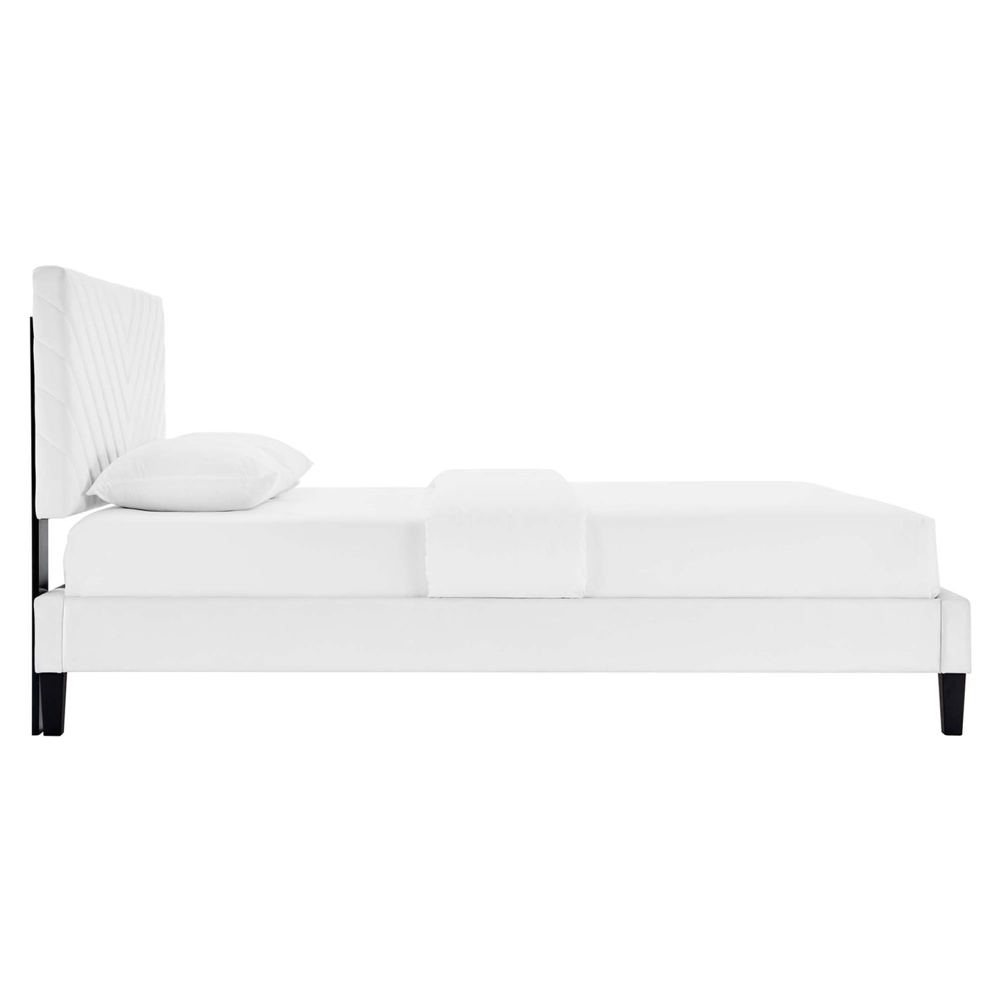 Roxanne Performance Velvet Queen Platform Bed