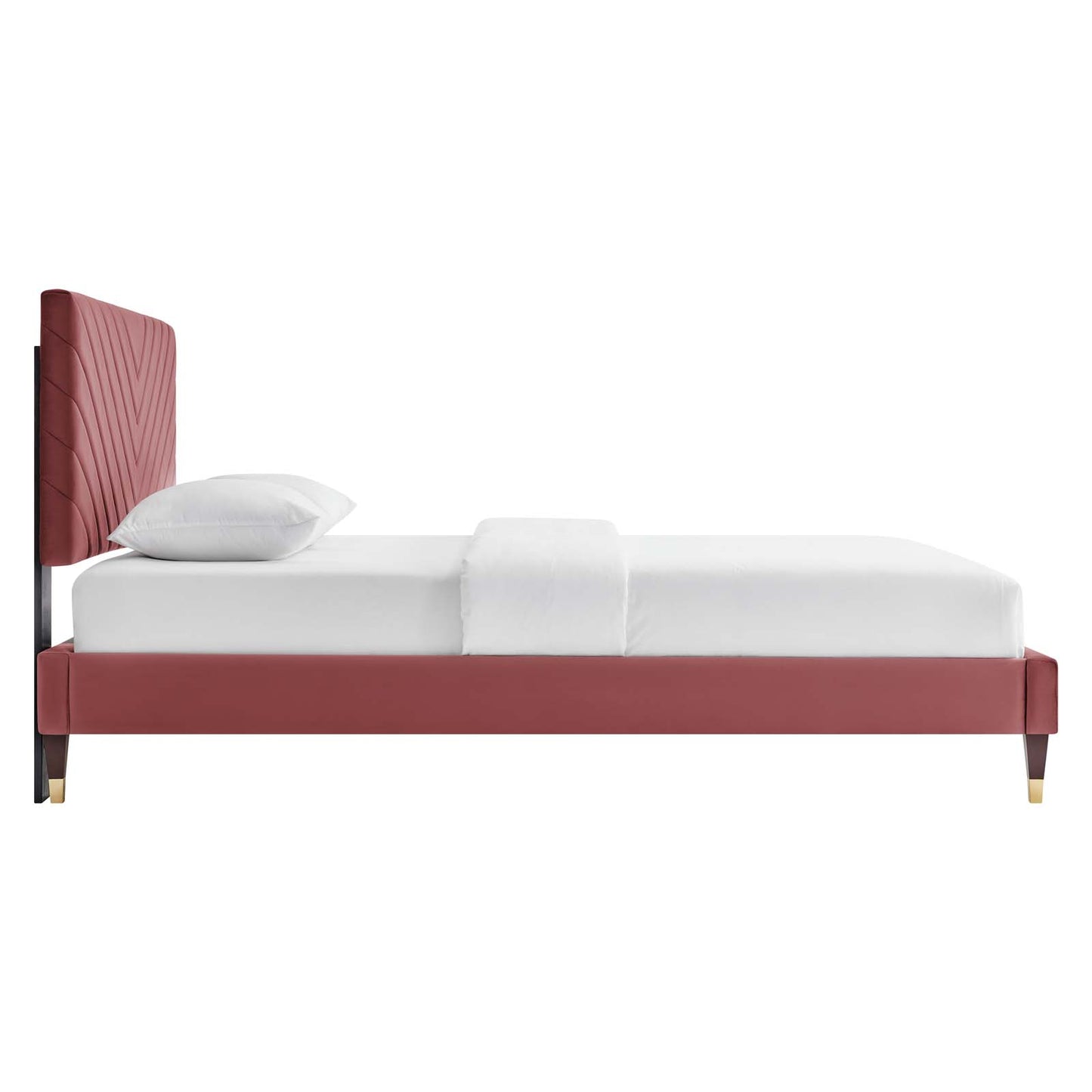 Roxanne Performance Velvet Queen Platform Bed