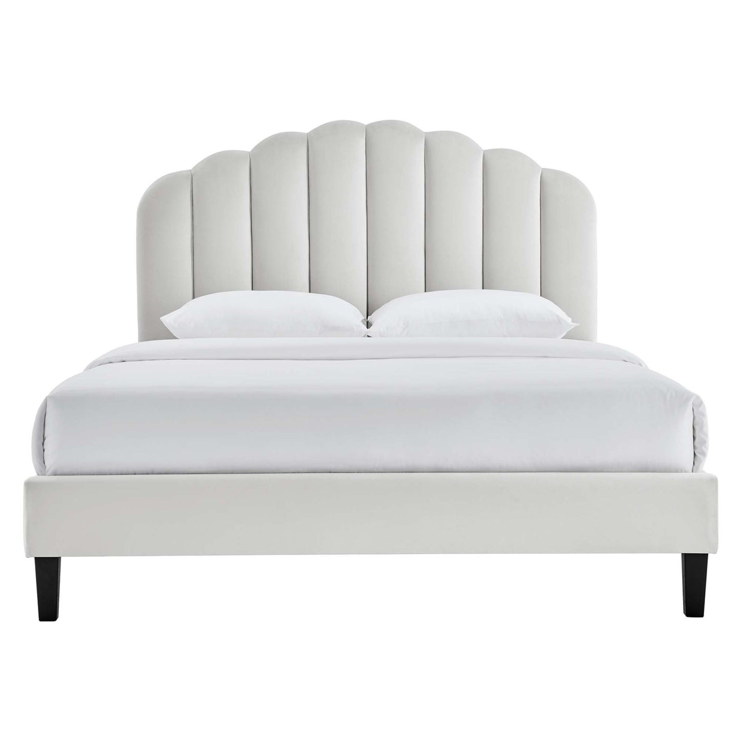 Daisy Performance Velvet Queen Platform Bed