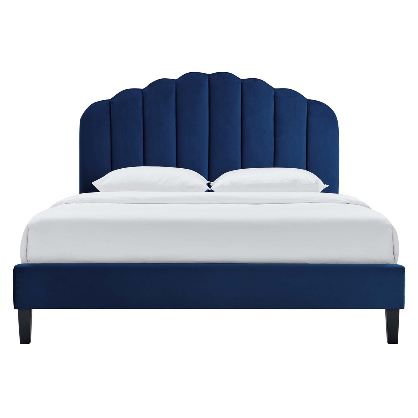 Daisy Performance Velvet Queen Platform Bed