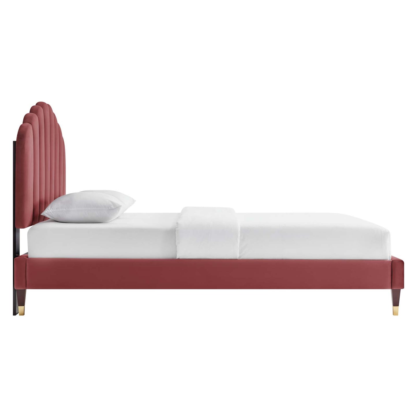 Daisy Performance Velvet Queen Platform Bed