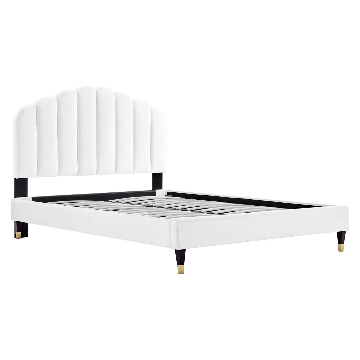 Daisy Performance Velvet Queen Platform Bed