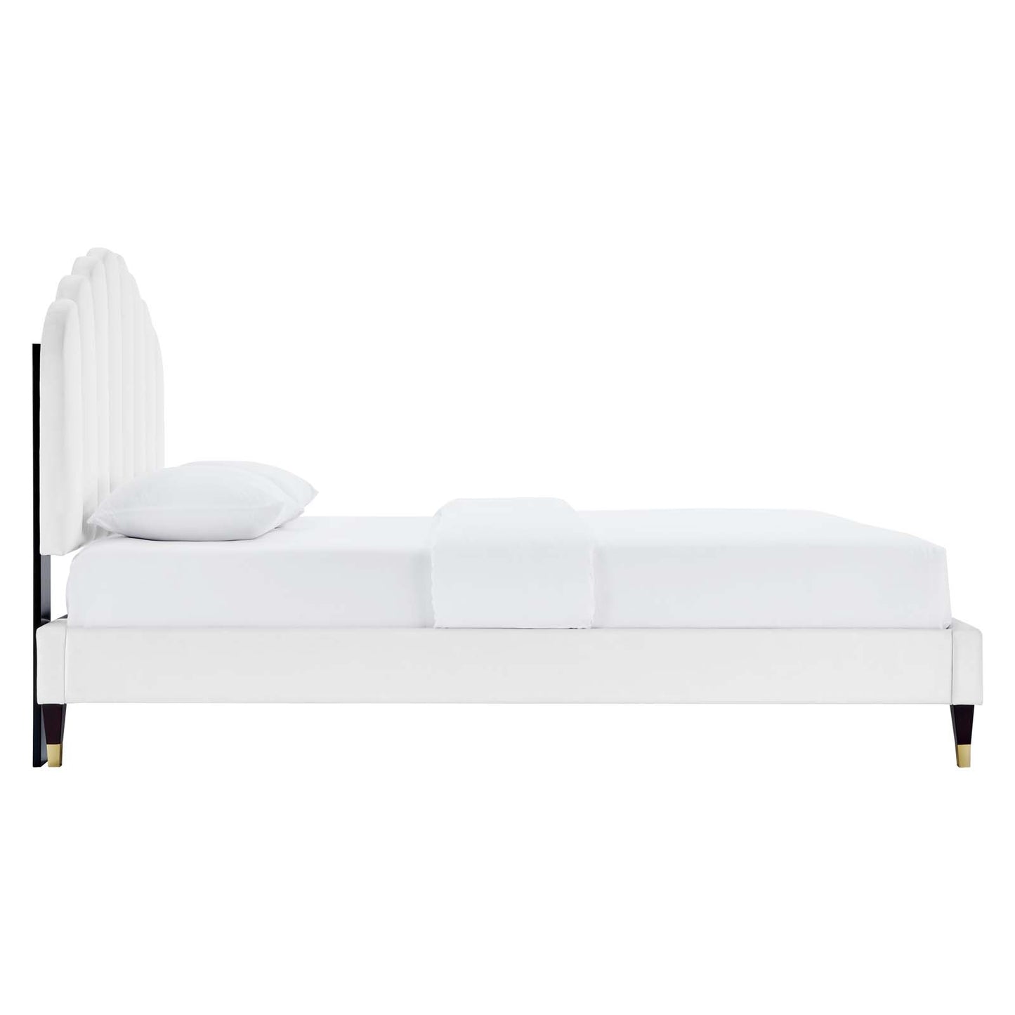 Daisy Performance Velvet Queen Platform Bed