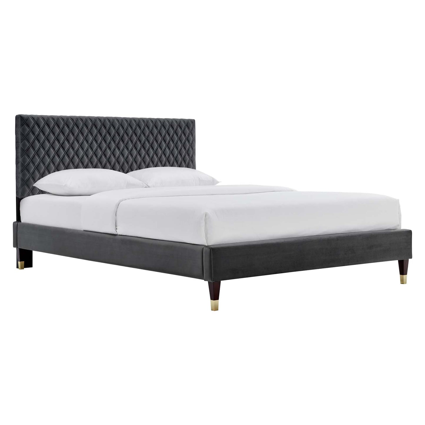 Garcelle Performance Velvet Queen Platform Bed