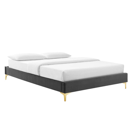 Sutton Performance Velvet Full Bed Frame