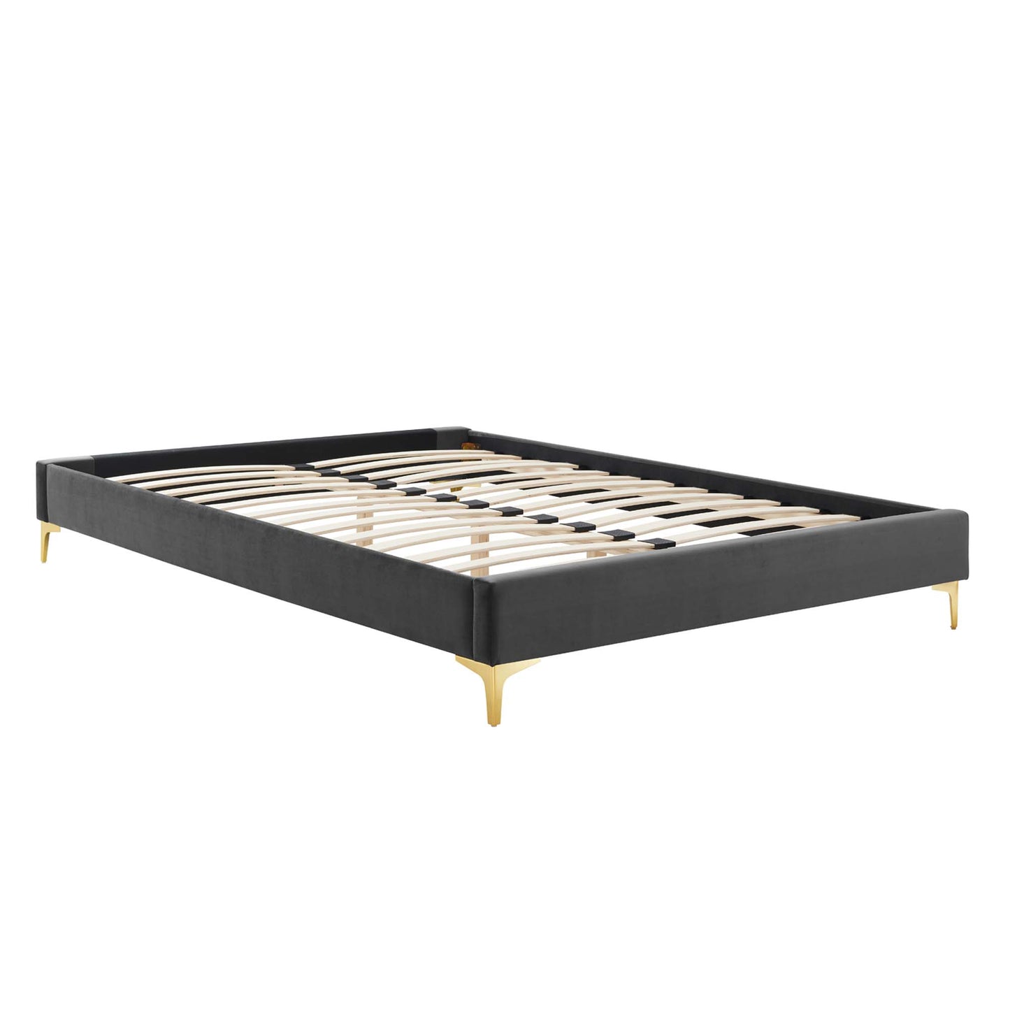 Sutton Performance Velvet Full Bed Frame