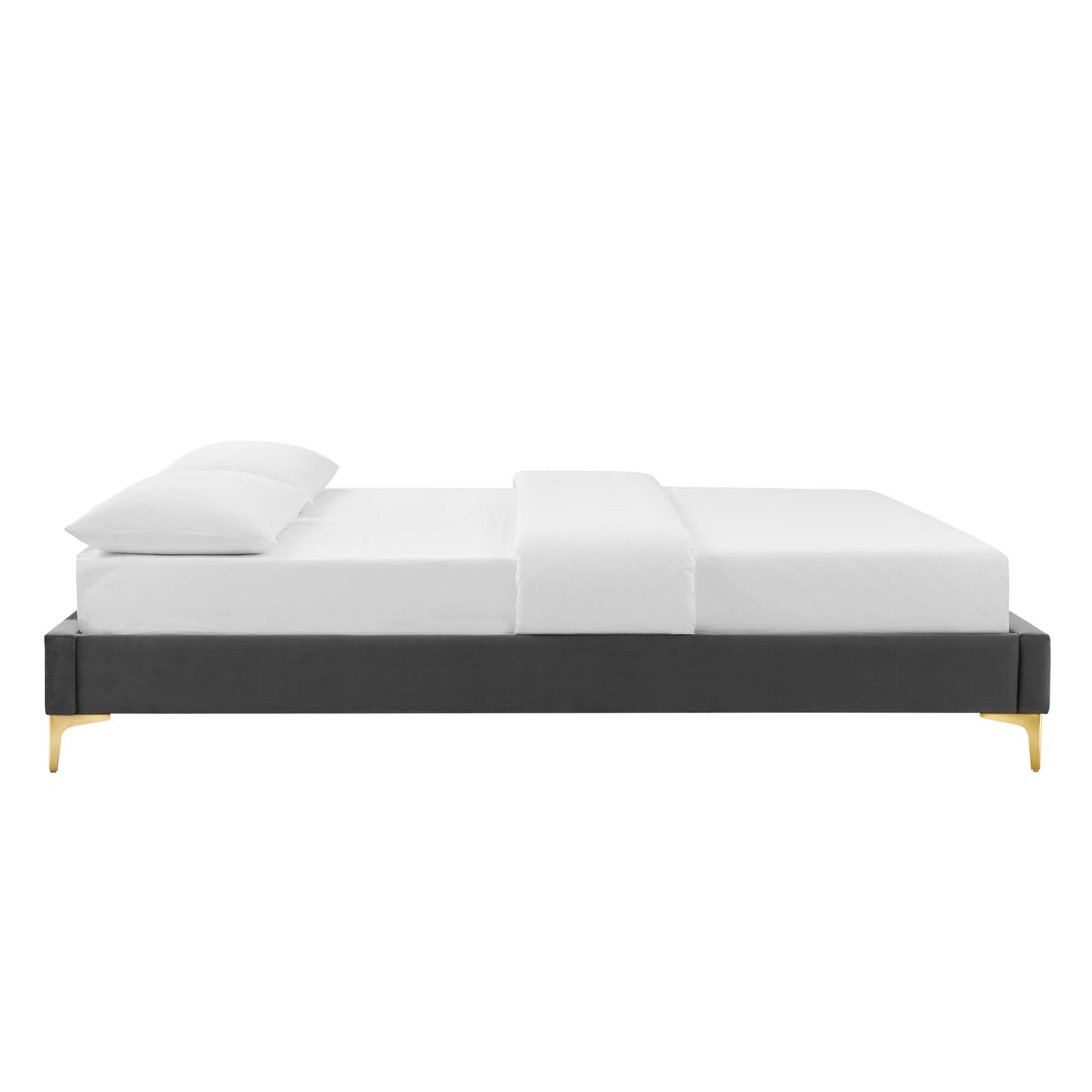 Sutton Performance Velvet Full Bed Frame