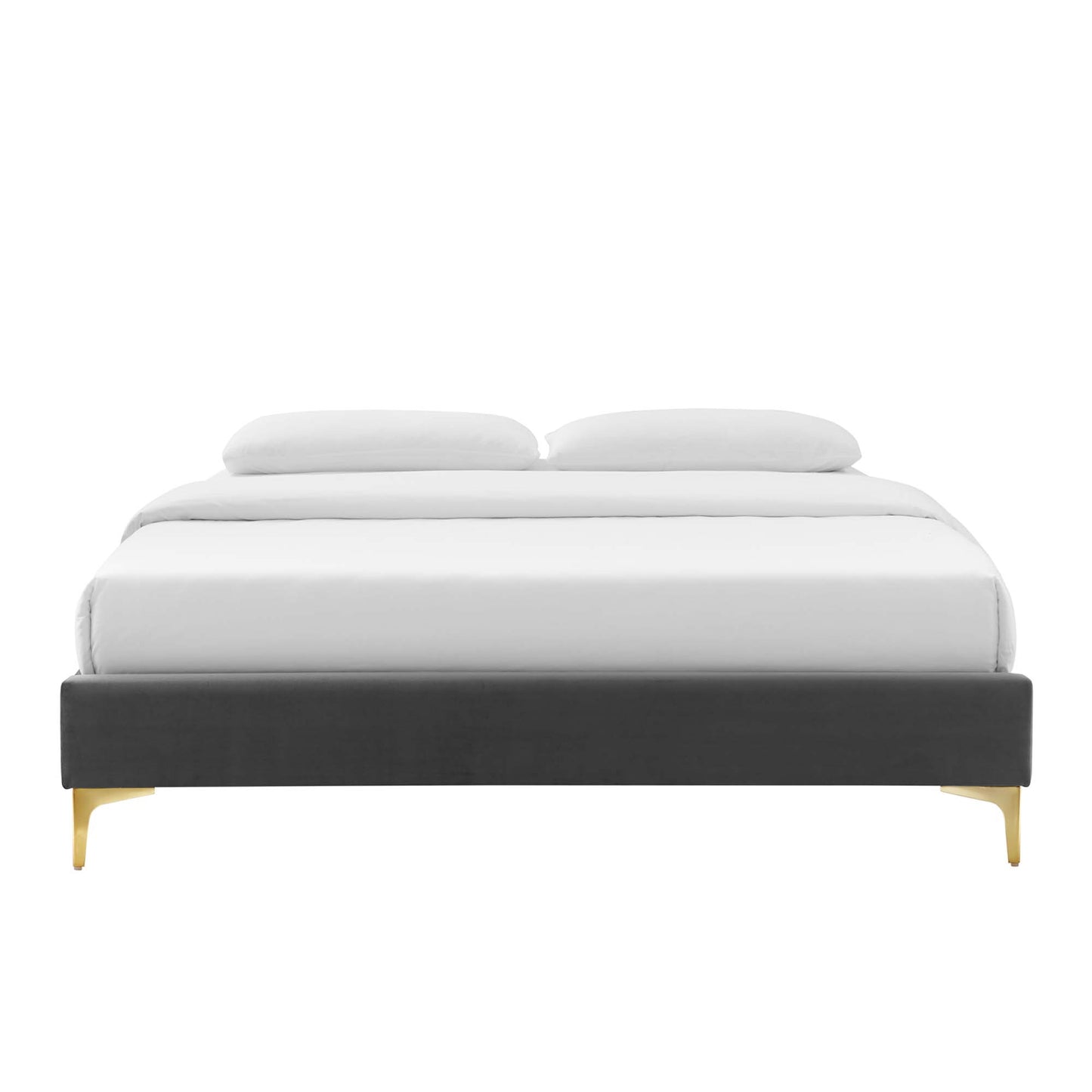 Sutton Performance Velvet Full Bed Frame