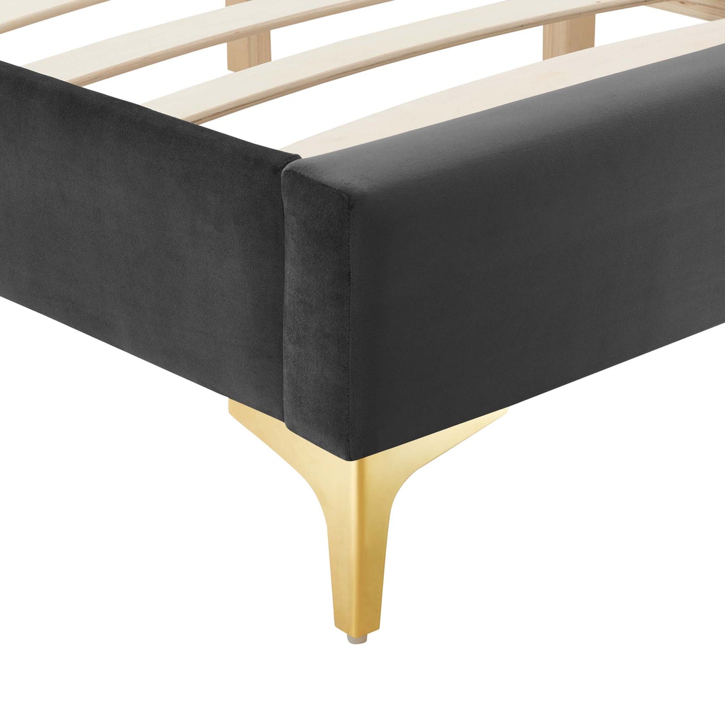 Sutton Performance Velvet Full Bed Frame