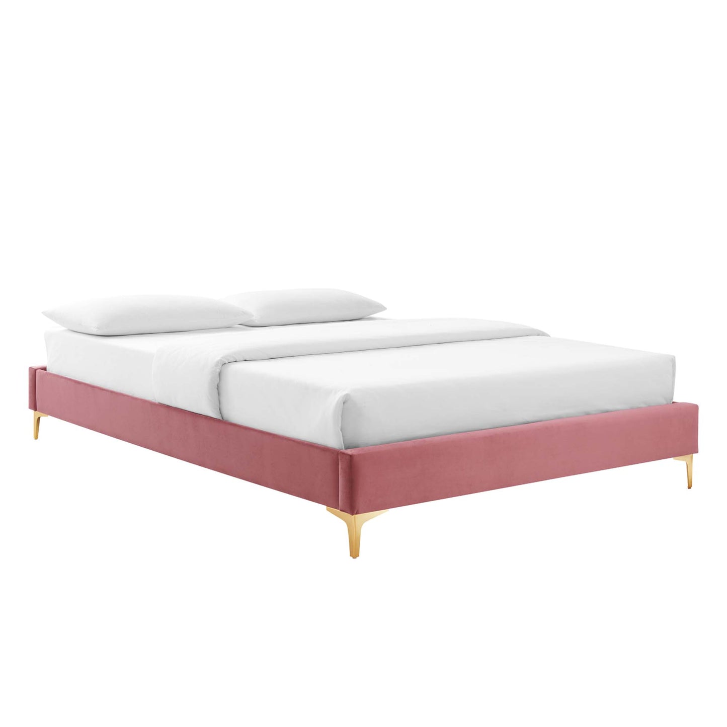 Sutton Performance Velvet Full Bed Frame