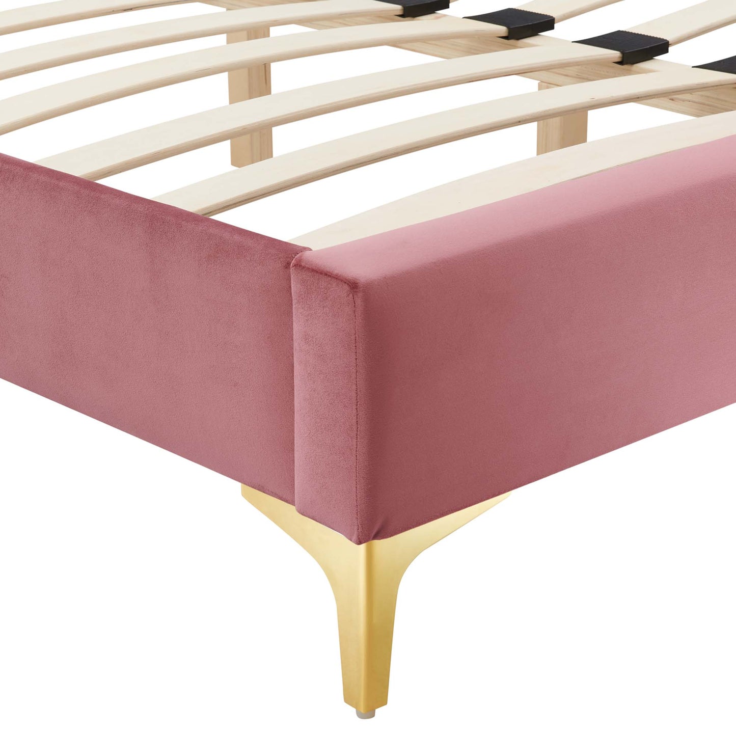 Sutton Performance Velvet Full Bed Frame