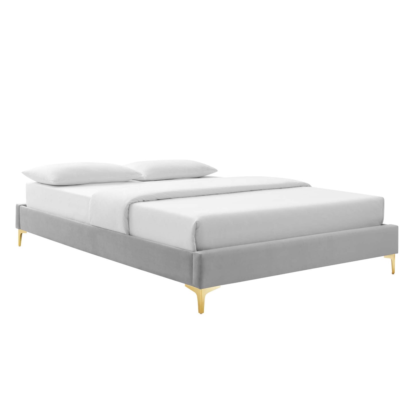 Sutton Performance Velvet Full Bed Frame