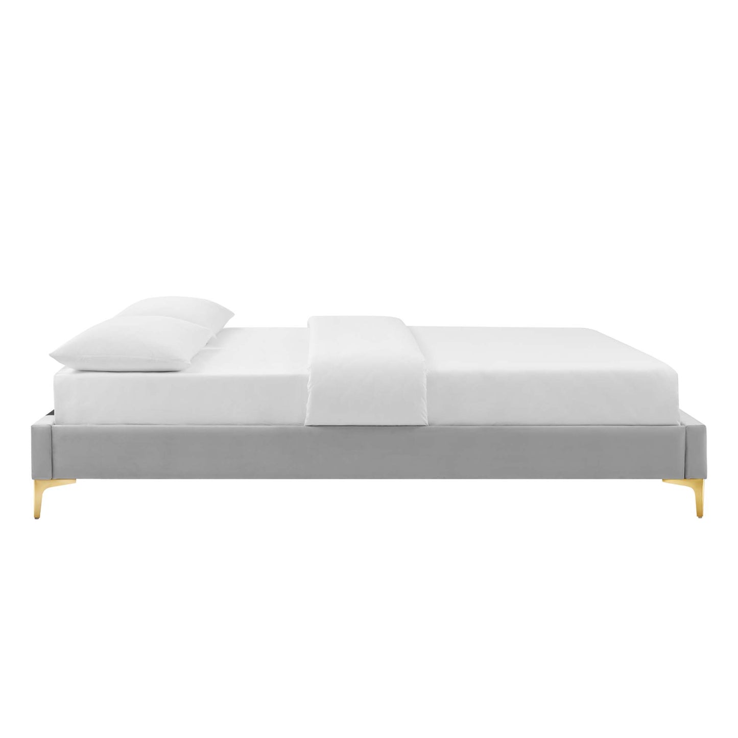 Sutton Performance Velvet Full Bed Frame