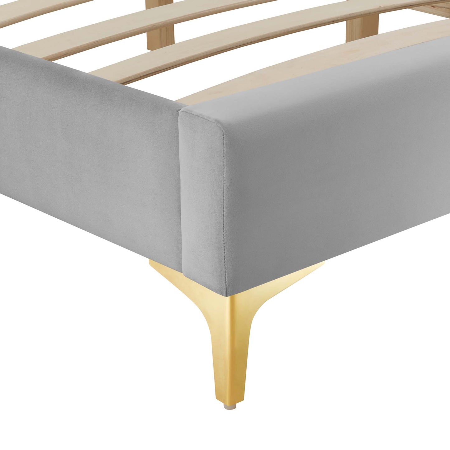 Sutton Performance Velvet Full Bed Frame