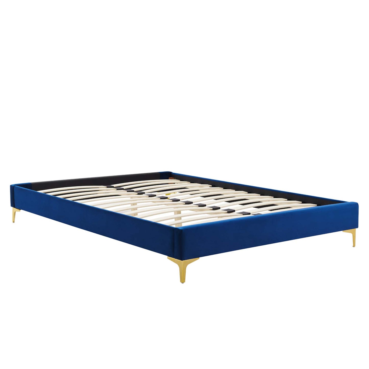 Sutton Performance Velvet Full Bed Frame