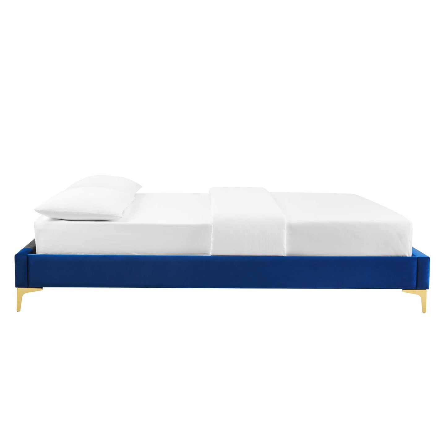 Sutton Performance Velvet Full Bed Frame