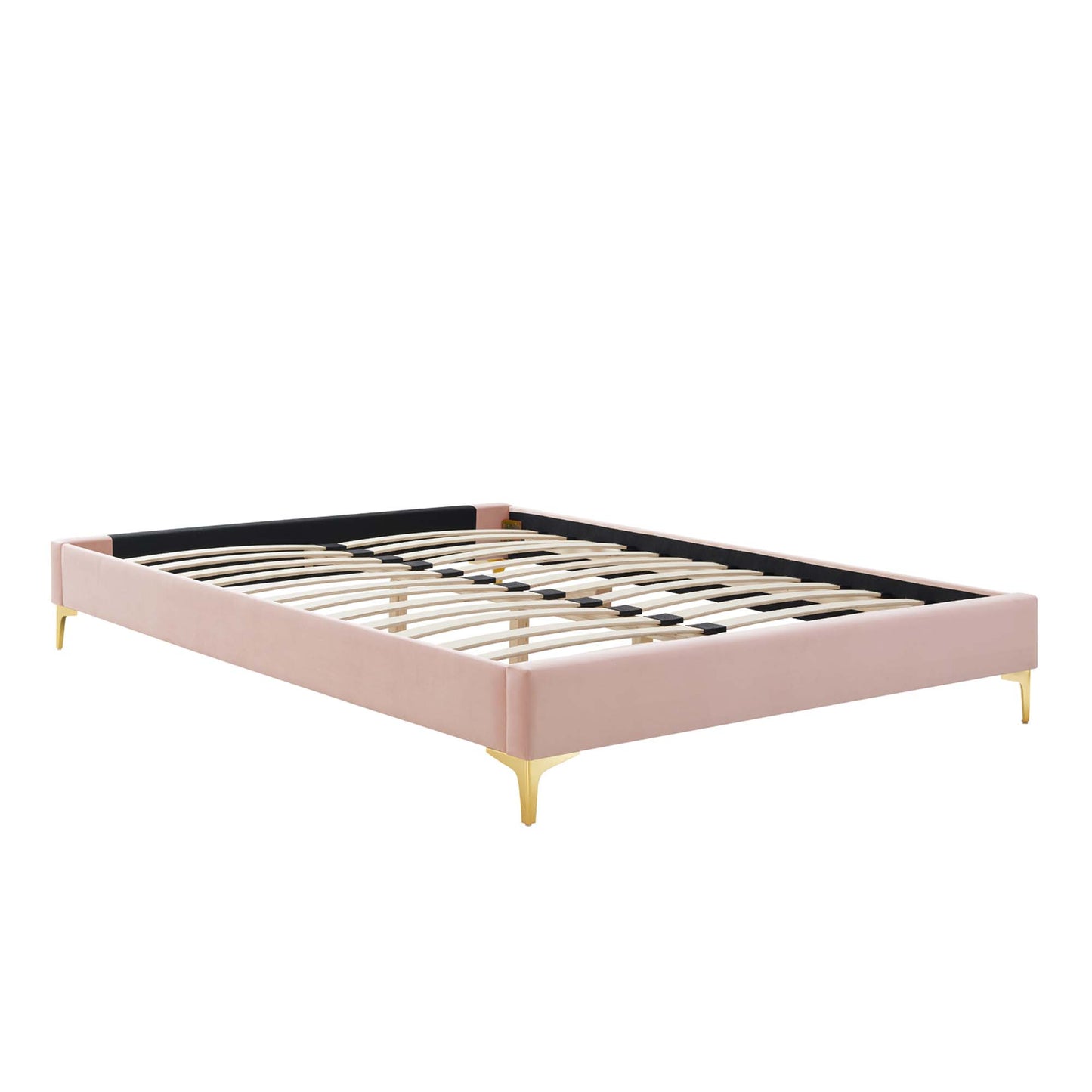 Sutton Performance Velvet Full Bed Frame